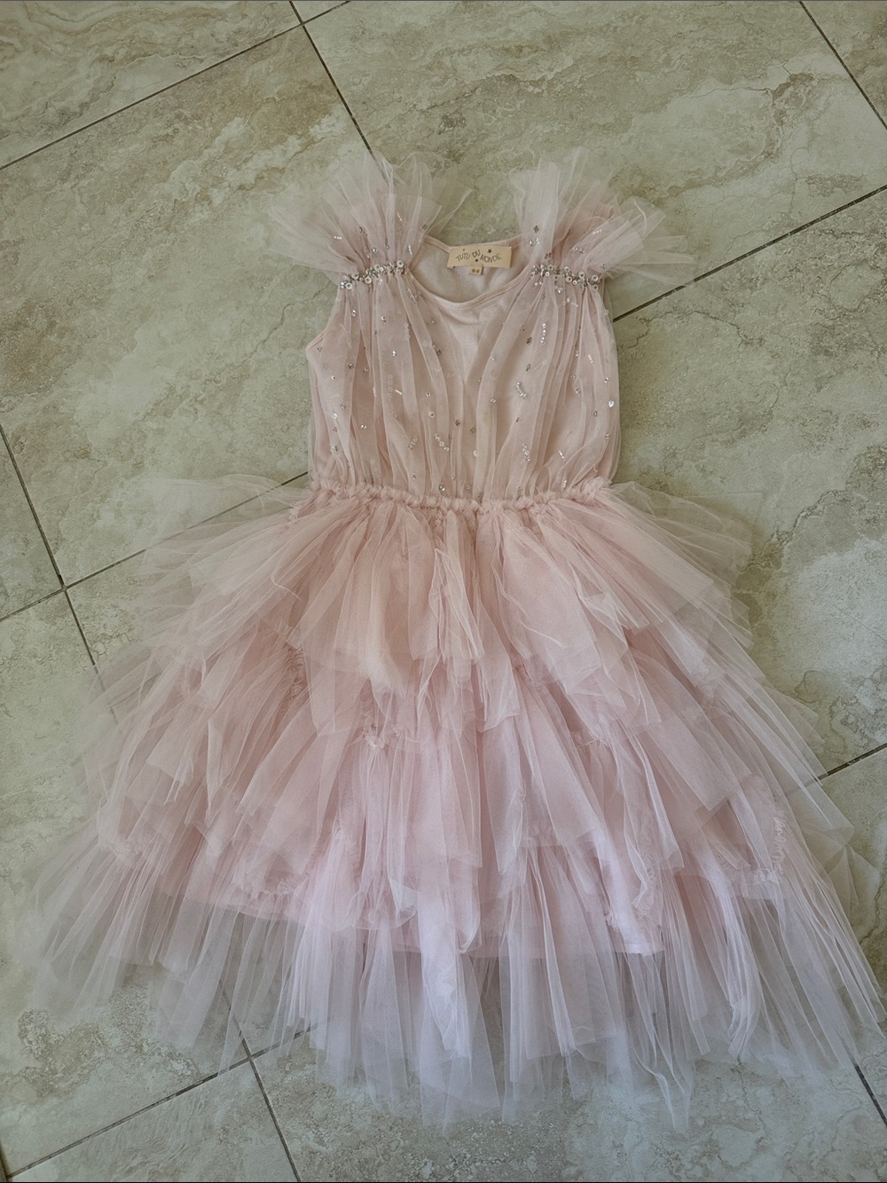 Tutu Du Monde Delicate Pink Tulle Party Dress for Girls size 8-9